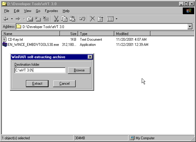 Extract the eVT installer